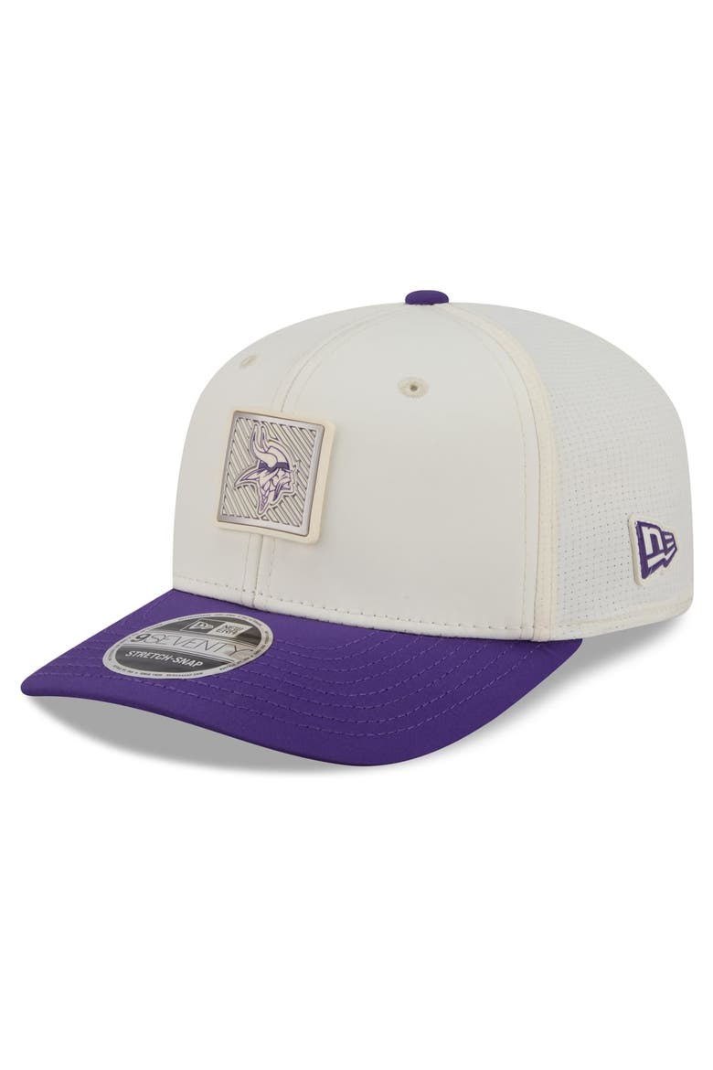 Men's New Era  Cream/Purple Minnesota Vikings 2026 NFL Training Camp 9SEVENTY Adjustable Hat, Alternate, color, Cream