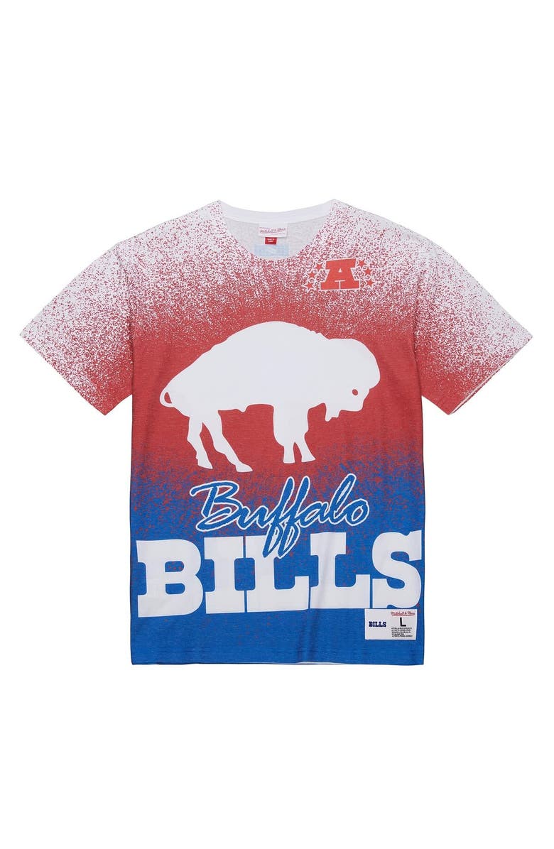 Mitchell & Ness Men's Mitchell & Ness  White Buffalo Bills Team Burst Vintage Logo T-Shirt, Alternate, color, White