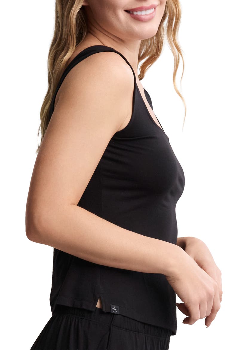 Square Neck Jersey Tank, Alternate, color, BLACK