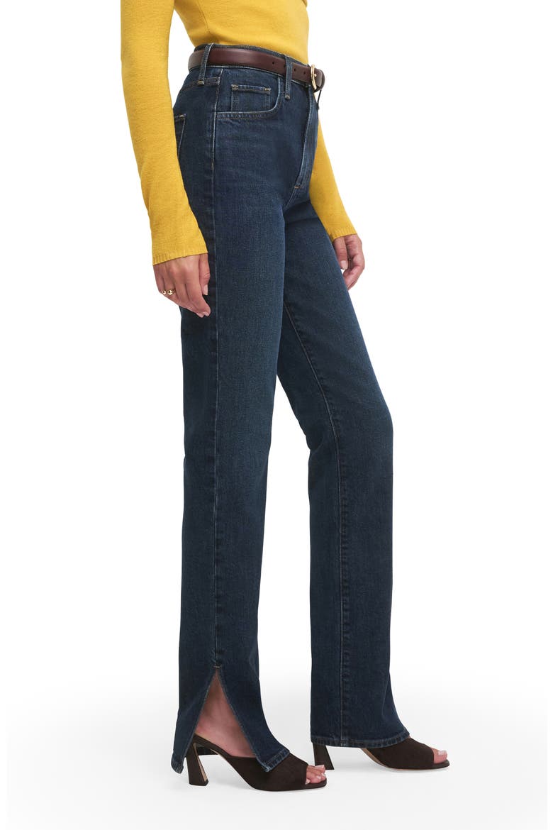 The Valentina High Waist Side Slit Jeans, Alternate, color, WOODSIDE