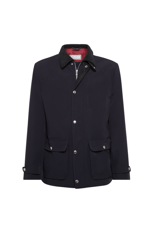Brunello Cucinelli Stretch Coated Nylon Field Jacket