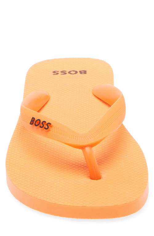 Hugo Boss Boss Pacific Thong Sandal In Open Orange