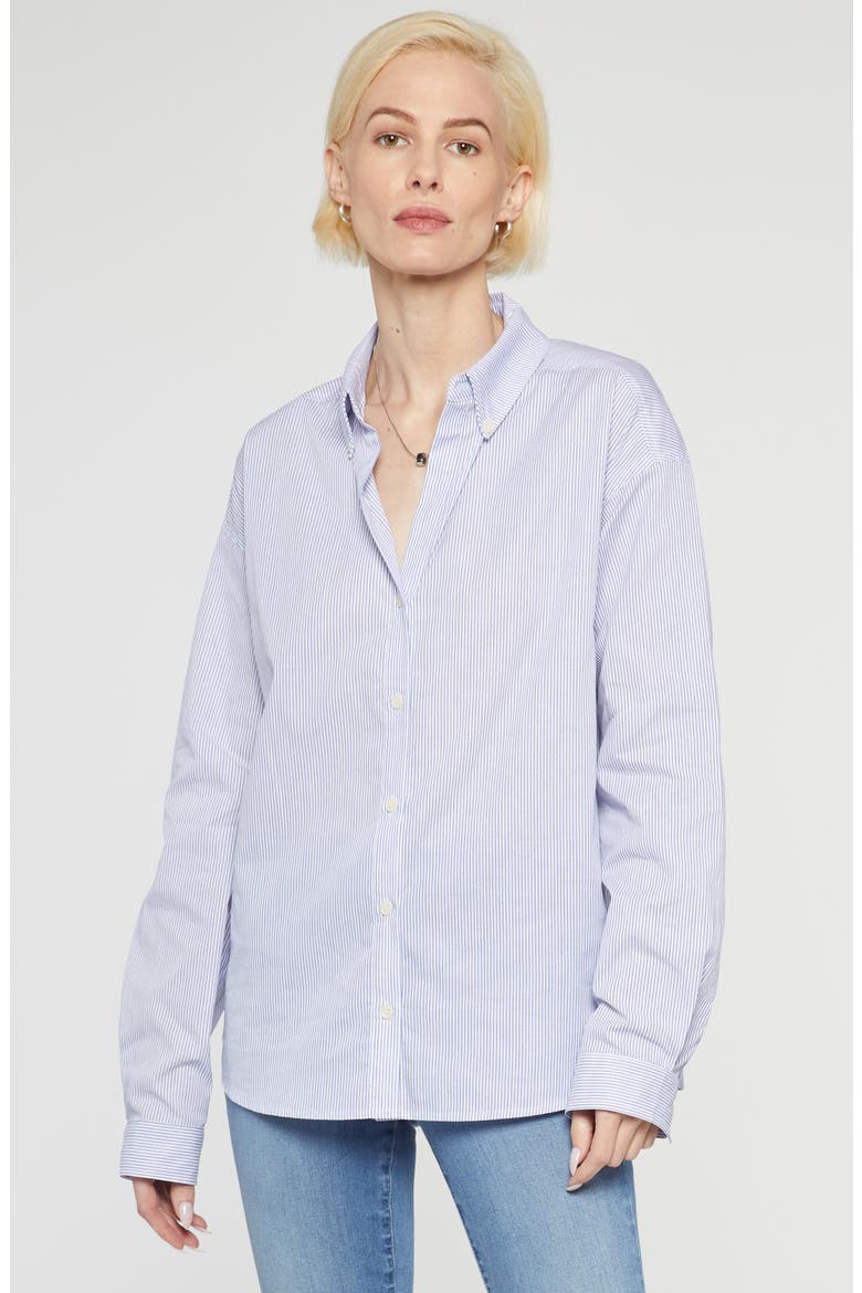 Stevie Stripe Button-Down Shirt, Alternate, color, BLUESTRIPE