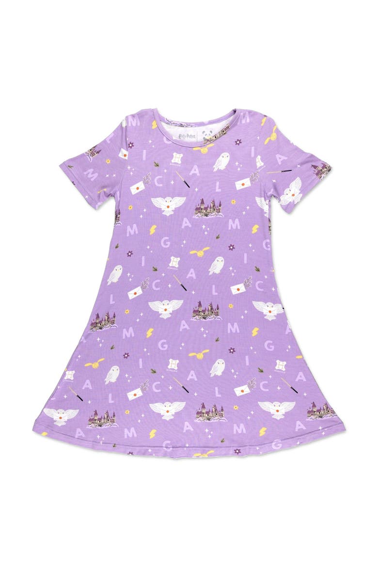 Kids' Hedwig's Magical Mail Short Sleeve Dress, Main, color, Hedwig's Magical Mail