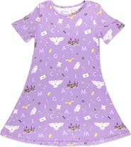Bellabu Bear Kids' Hedwig's Magical Mail Short Sleeve Dress