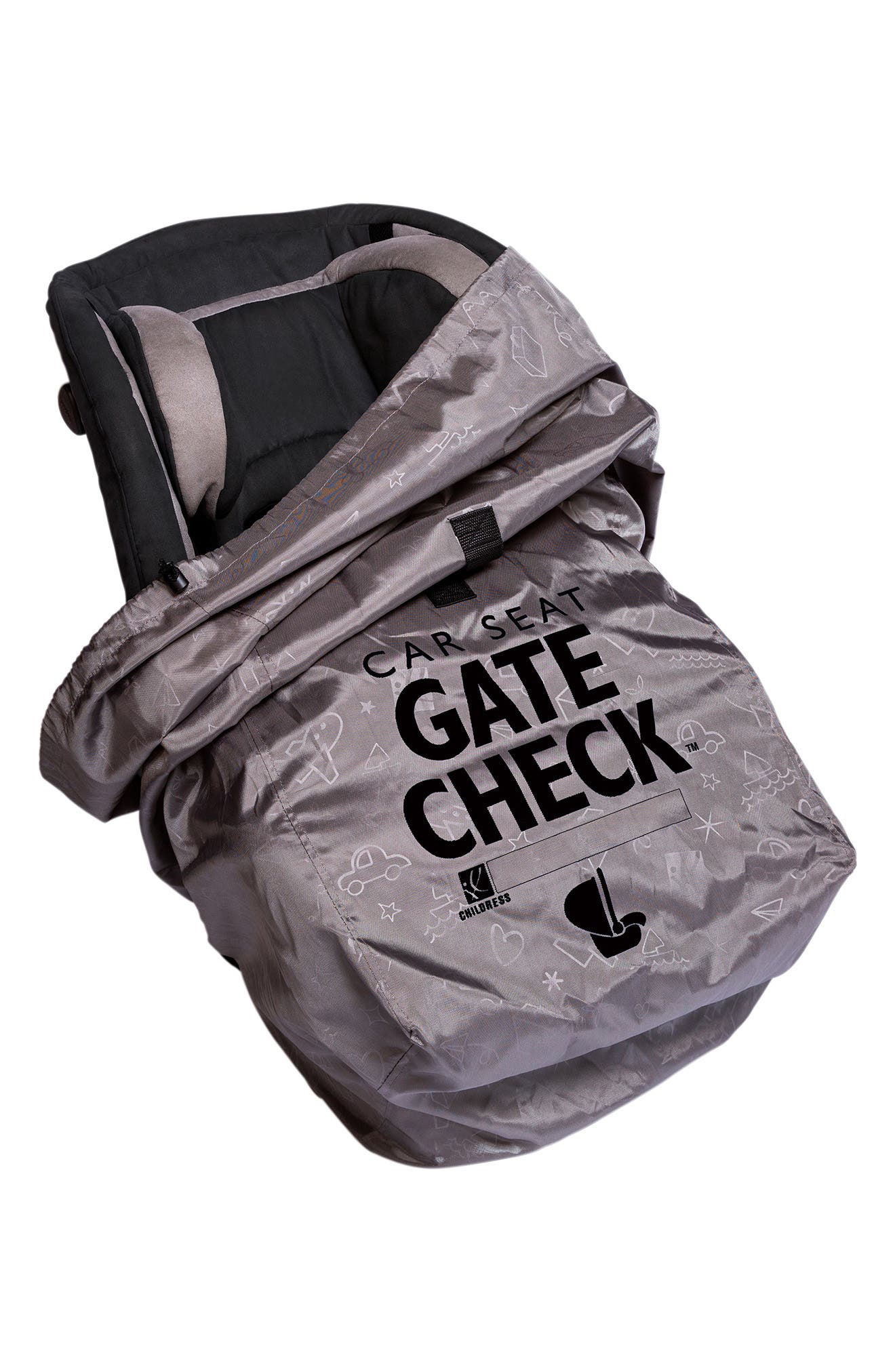J.L. Childress Deluxe Gate Check Travel Bag for Car Seats, Alternate, color, Grey
