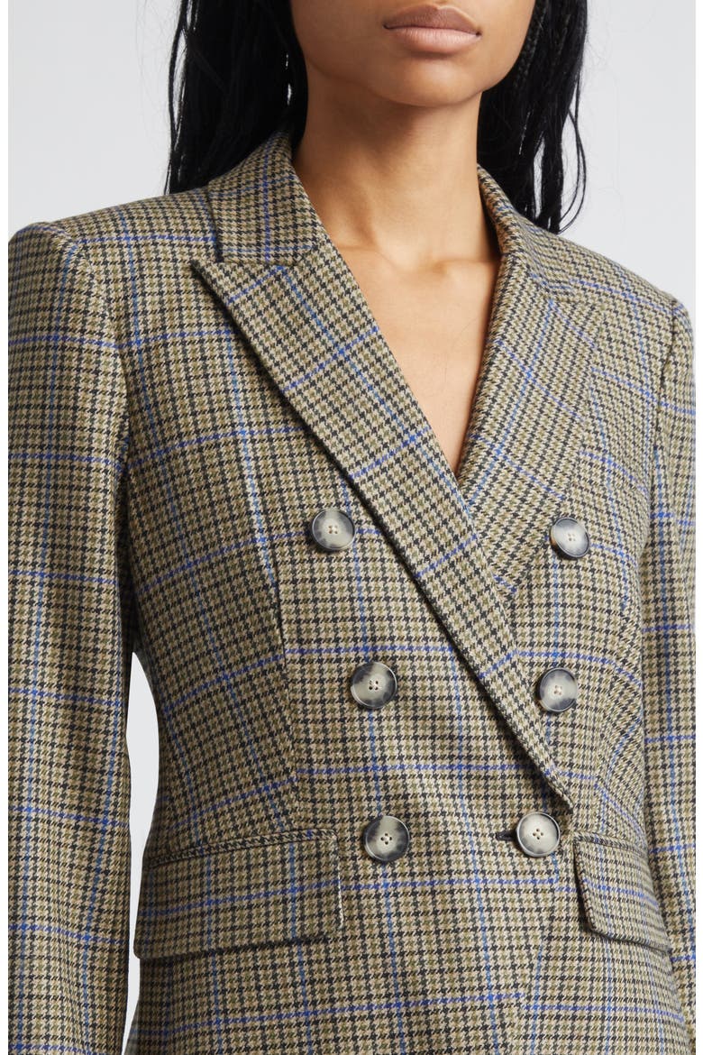 Miller Houndstooth Check Dickey Jacket, Alternate, color, MOSS BROWN MULTI