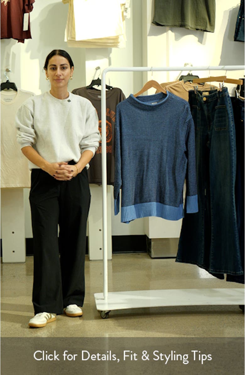 Mock Neck Pixel Knit Sweater, sales video thumbnail