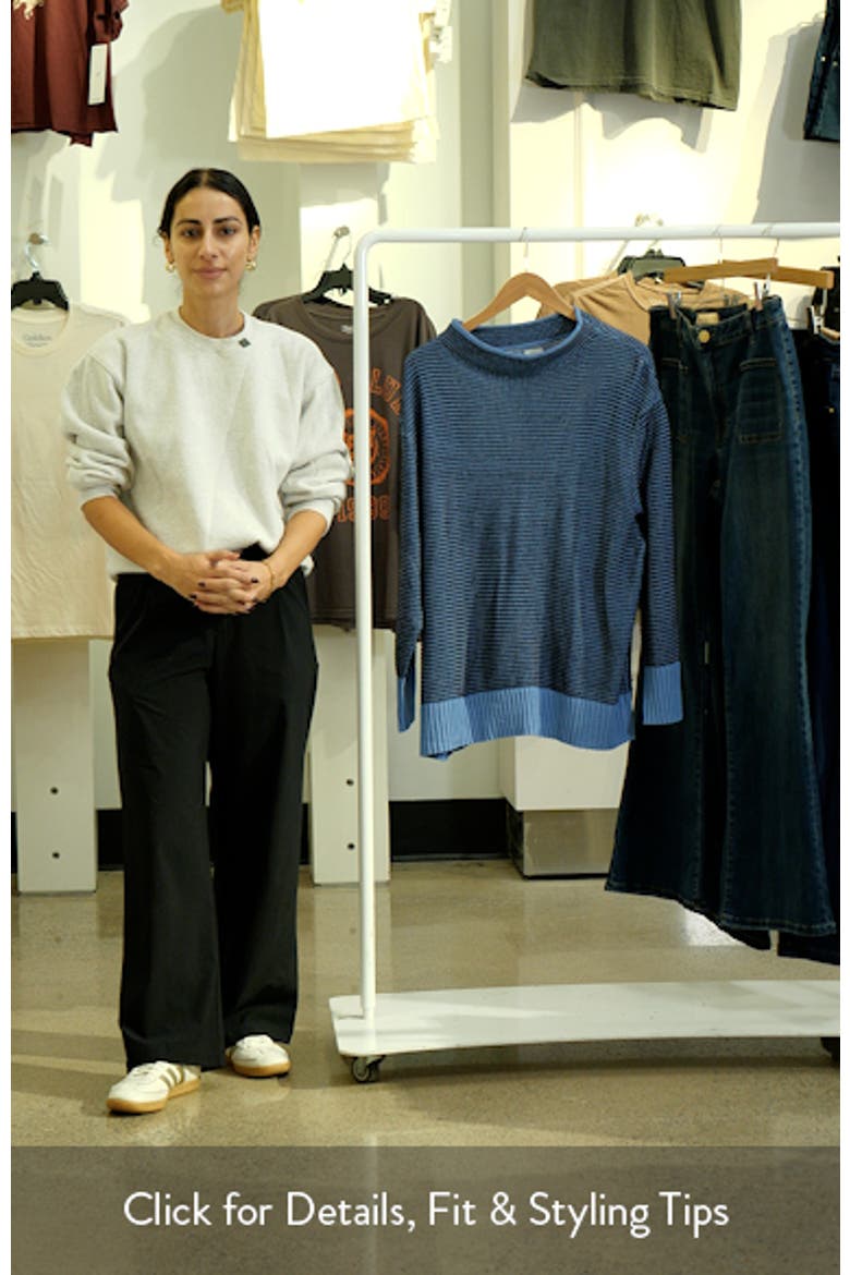 Mock Neck Pixel Knit Sweater video