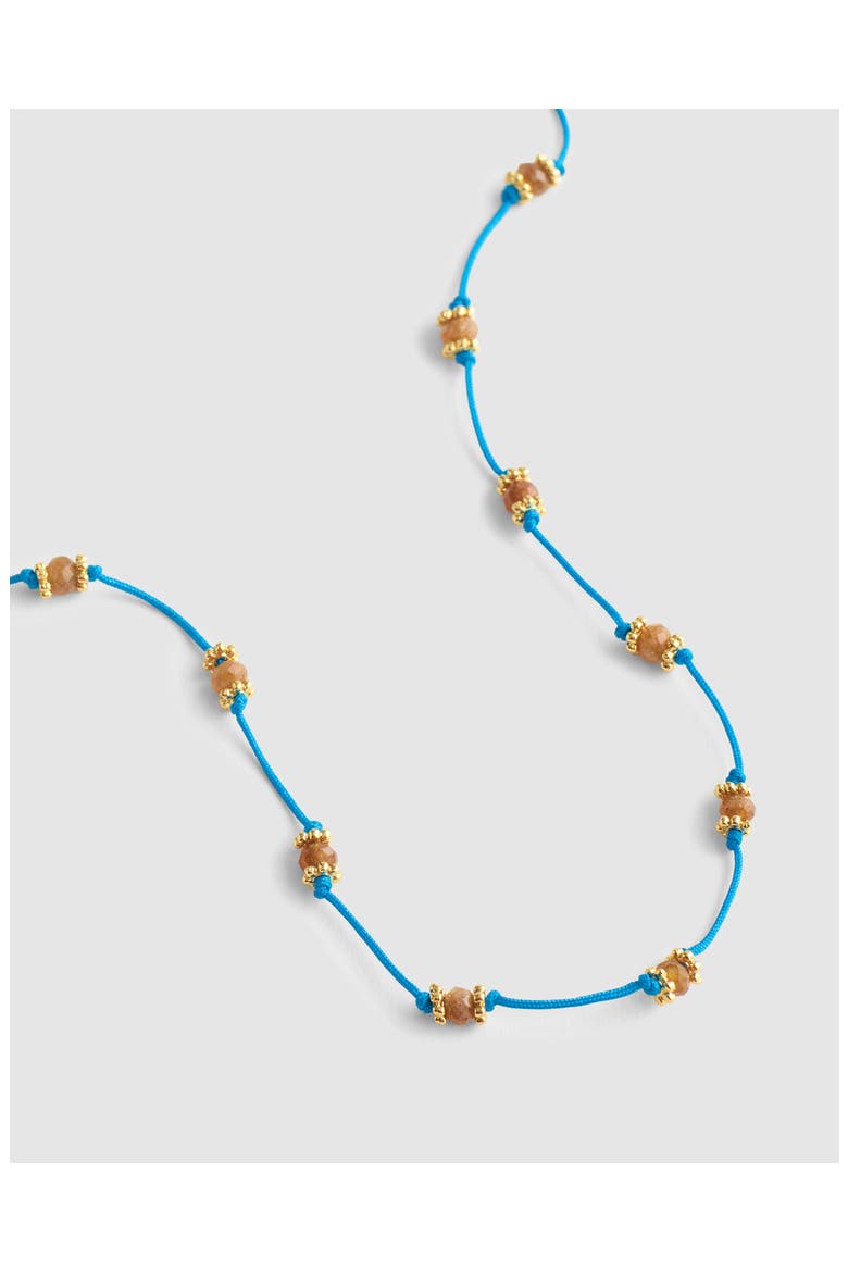 Long Beaded Silk Necklace, Alternate, color, ATLAS BLUE