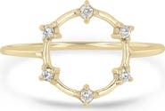 Zoë Chicco Prong Diamonds 14k Gold Diamond Circle Ring