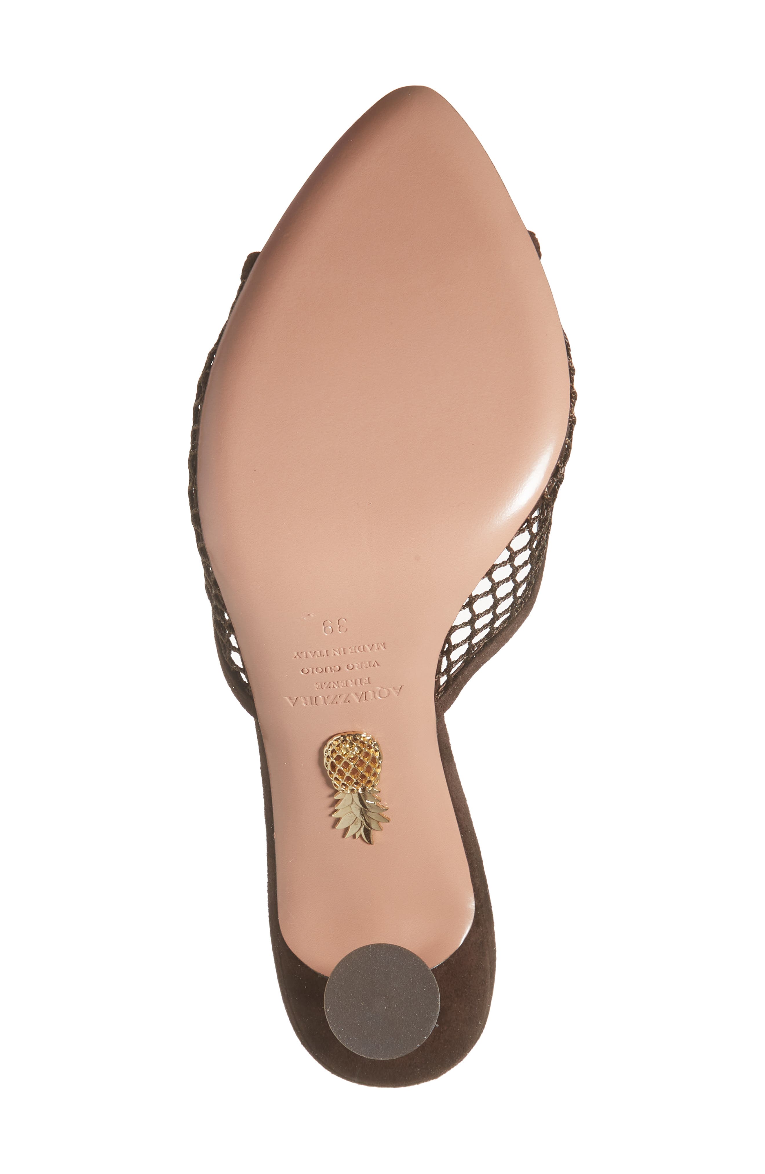 Aquazzura Bisous Mesh Slide Sandal, Alternate, color, 