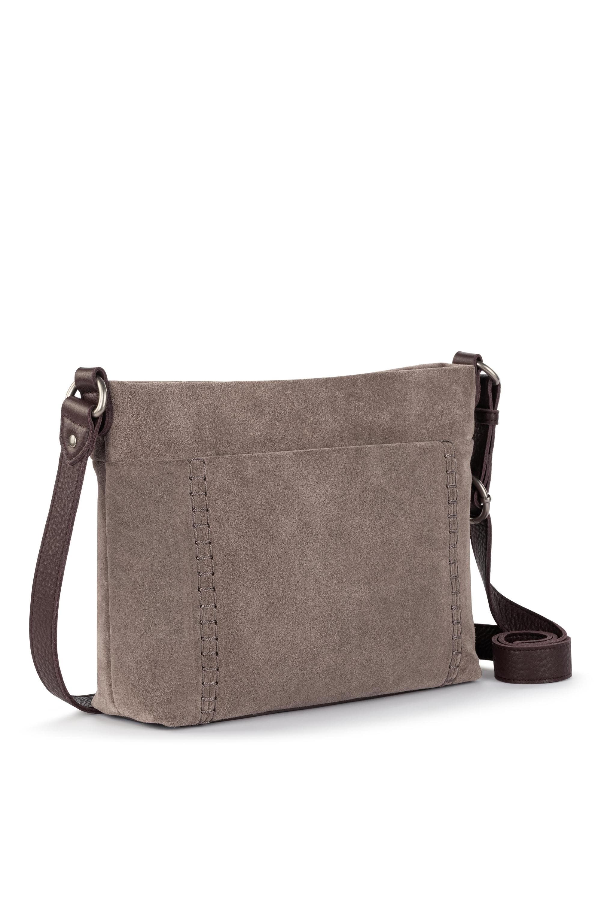 Melrose Crossbody Leather Bag, Alternate, color, Mushroom Suede