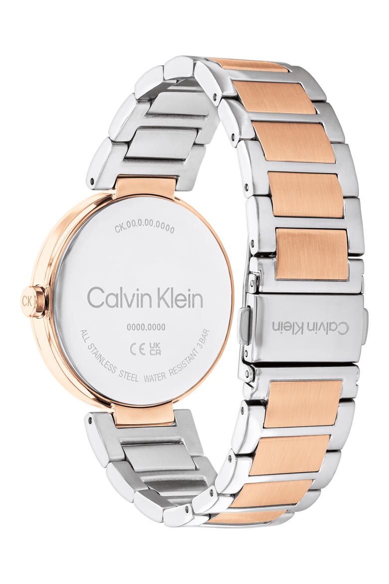 Two-Tone Bracelet Watch, 36mm, Alternate, color, WHITE M-O-P