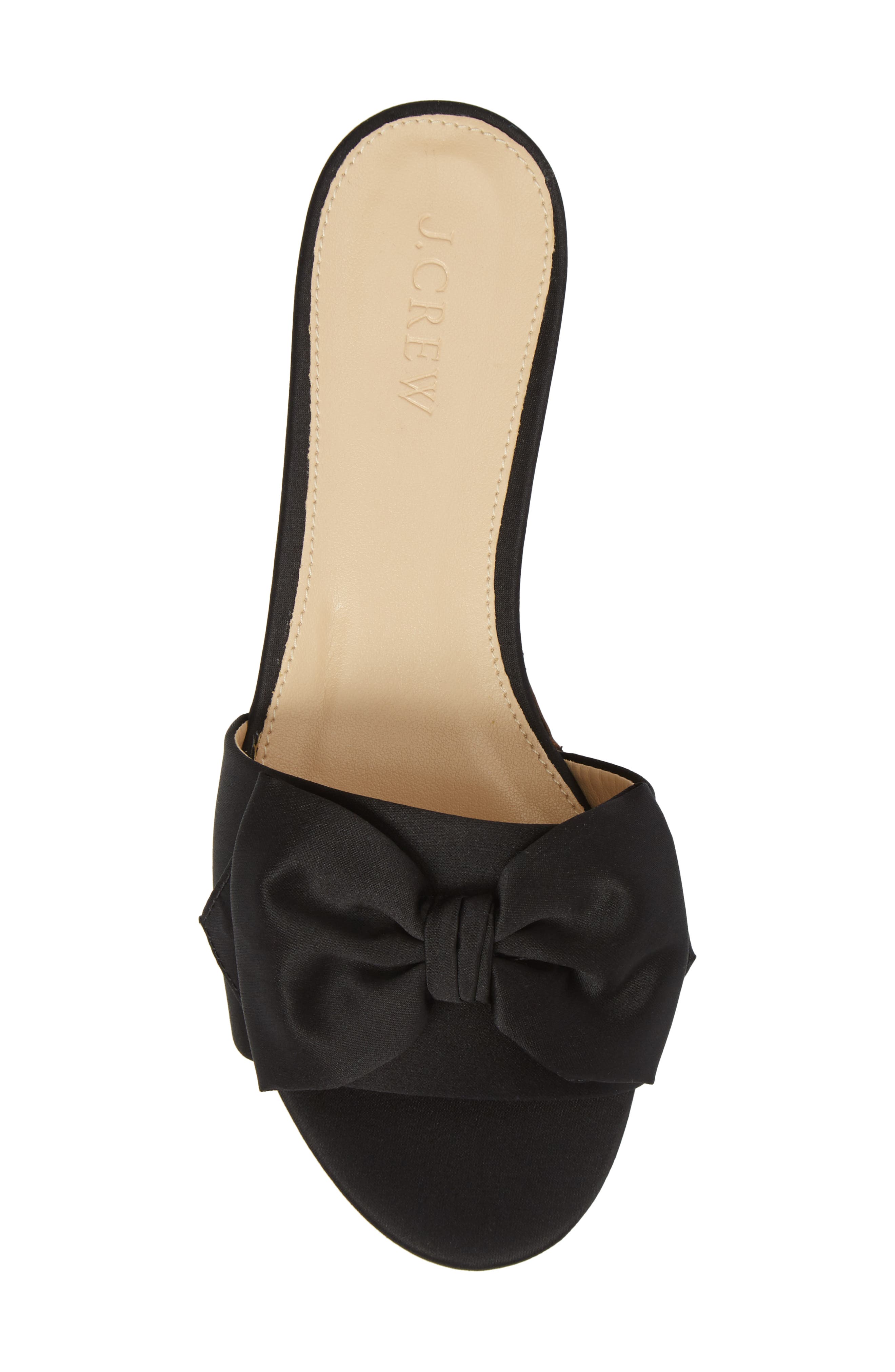 J.Crew Knotted Satin Bow Slide, Alternate, color, 