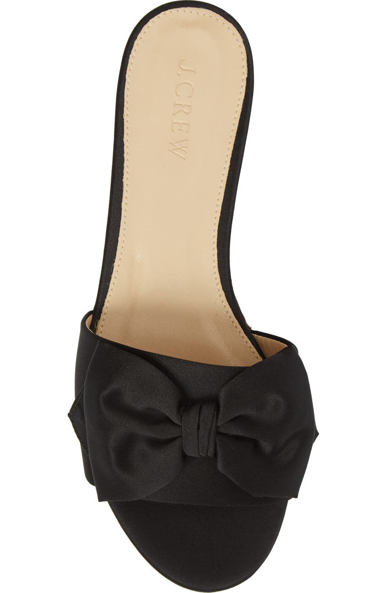 J.Crew Knotted Satin Bow Slide, Alternate, color,