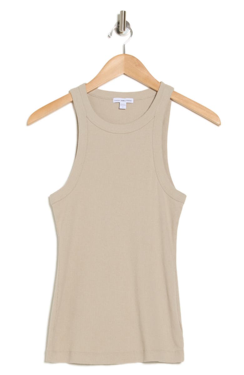 James Perse Ribbed Knit Tank, Alternate, color, Toast