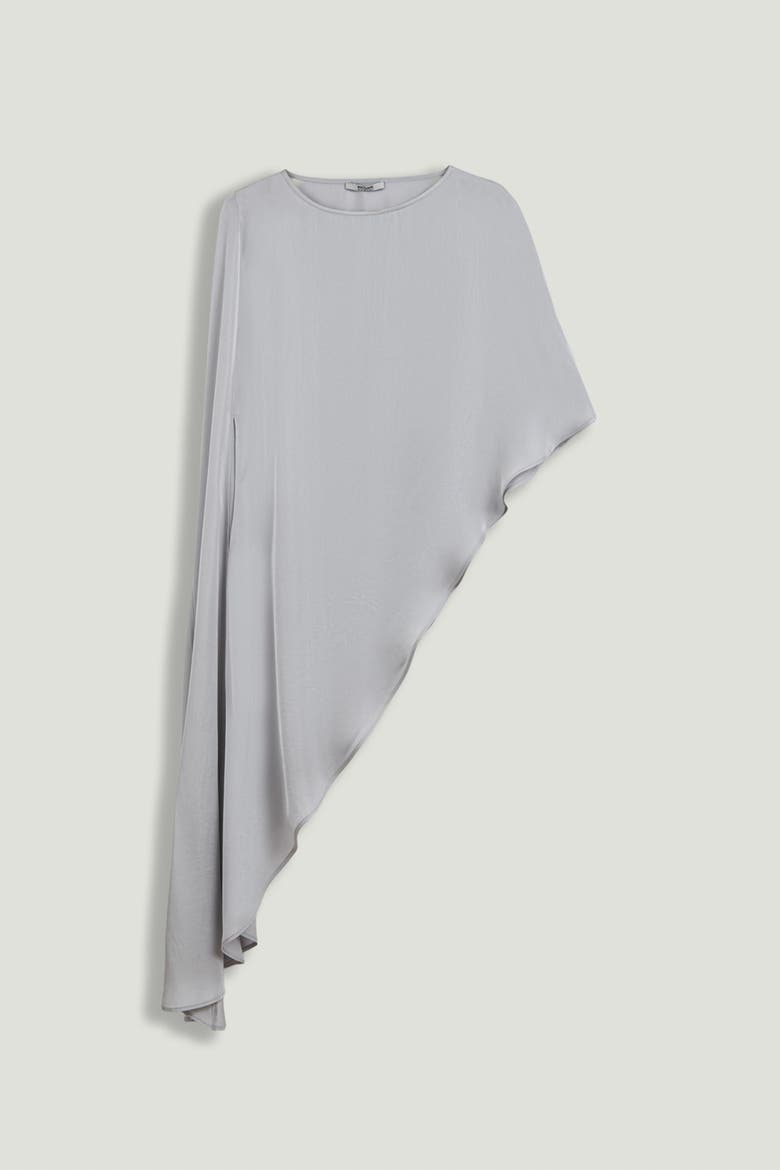 Draped Cape Blouse, Alternate, color, Grey