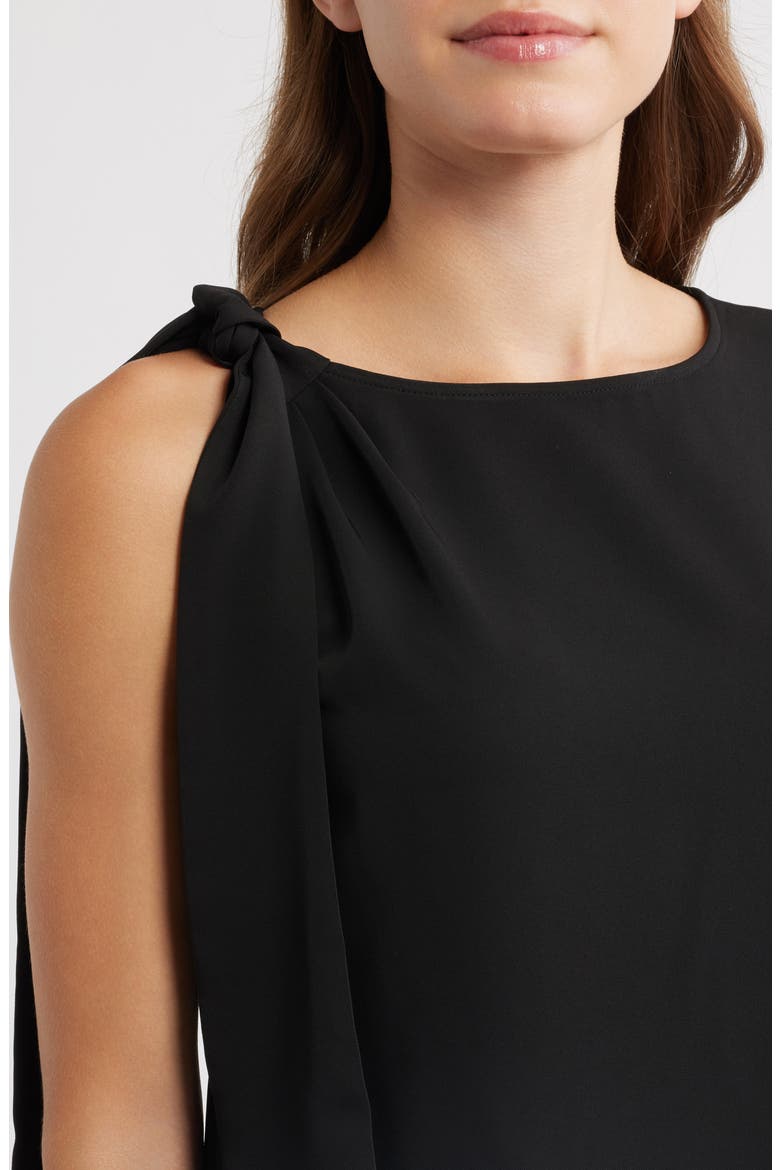 Tie Shoulder Sleeveless Top, Alternate, color, ANNE BLACK