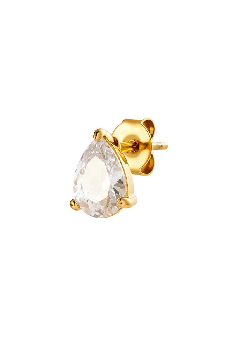 Pear Cubic Zirconia Stud Earrings, Main, color, GOLD