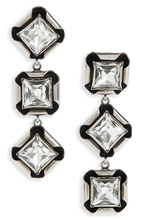 Deconstructed Crystal Drop earrings