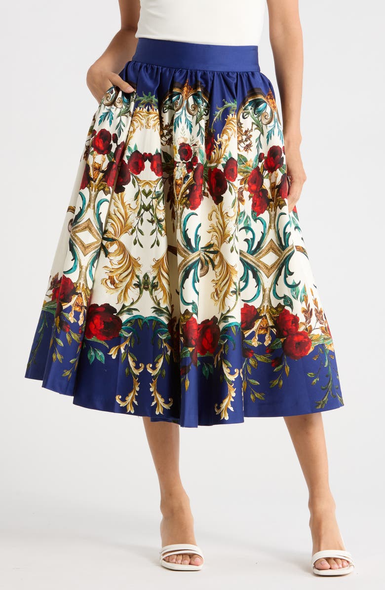 Alice + Olivia Nilda Maxi Skirt, Main, color, Gilded Rose