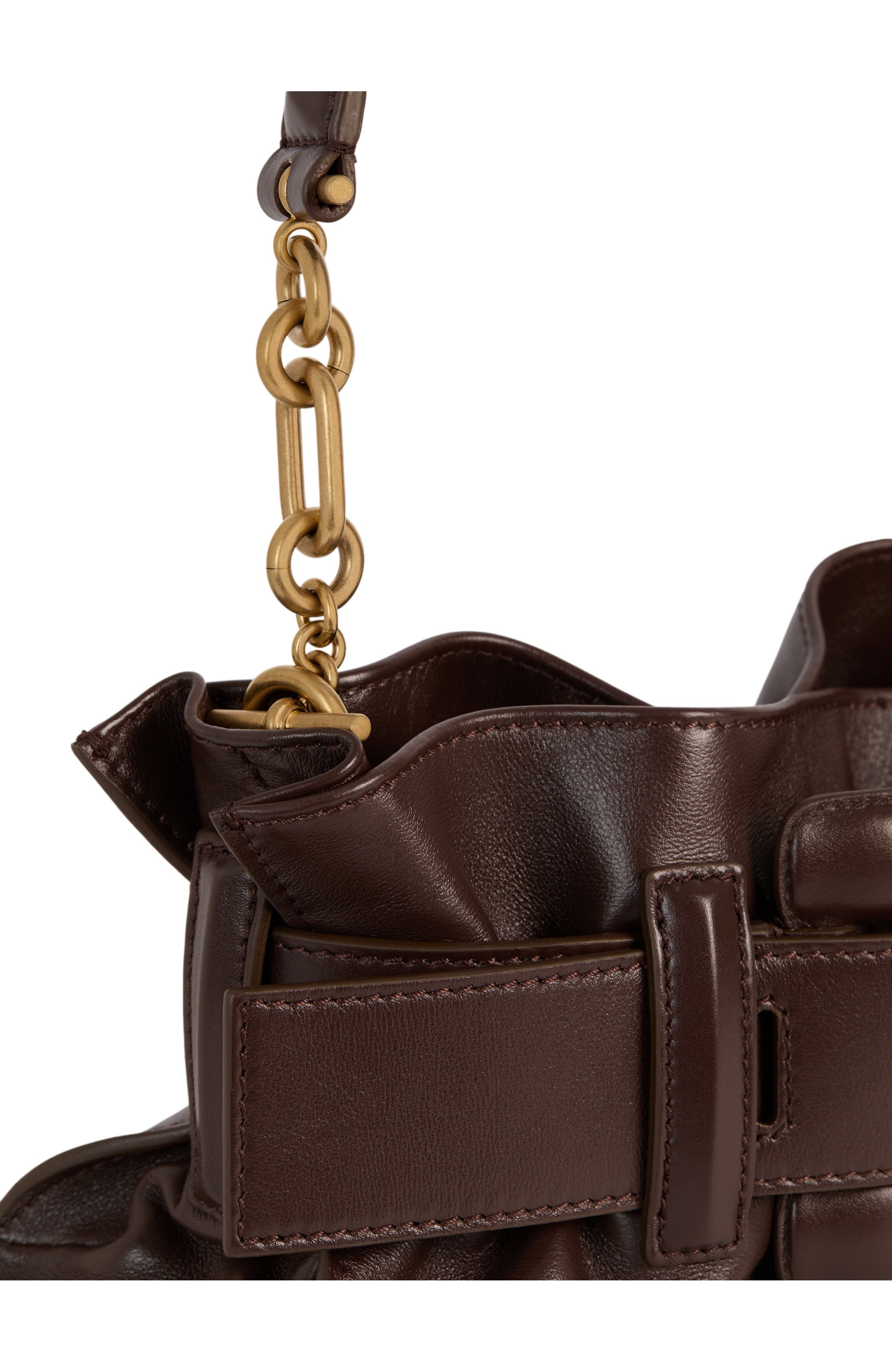 Anthem Mini Bag in Smooth Leather, Alternate, color, dark brown
