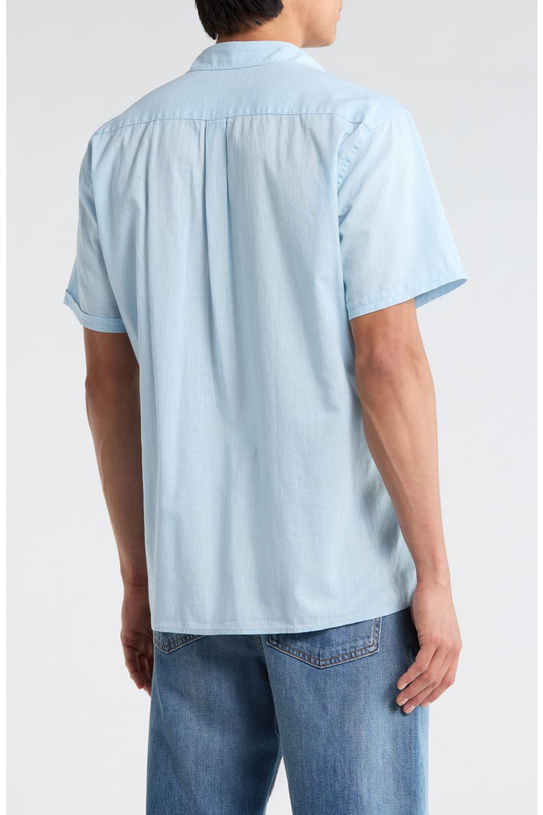 Pigment Dyed Cotton Button-Up Shirt, Alternate, color, BLEACHED BLUE