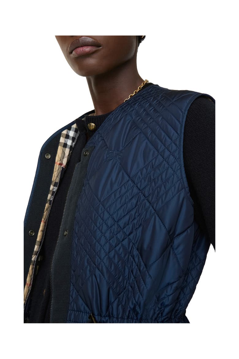 Nylon Blend Walby Gilet, Alternate, color, Silhouette blue