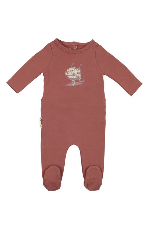 Maniere Manière Whimsy Wheelbarrow Footie In Pink