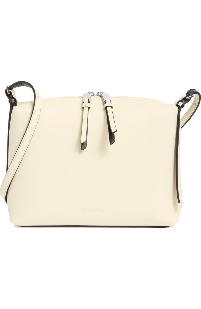 Calvin Klein Lowne Crossbody Bag, Main, color, White Black