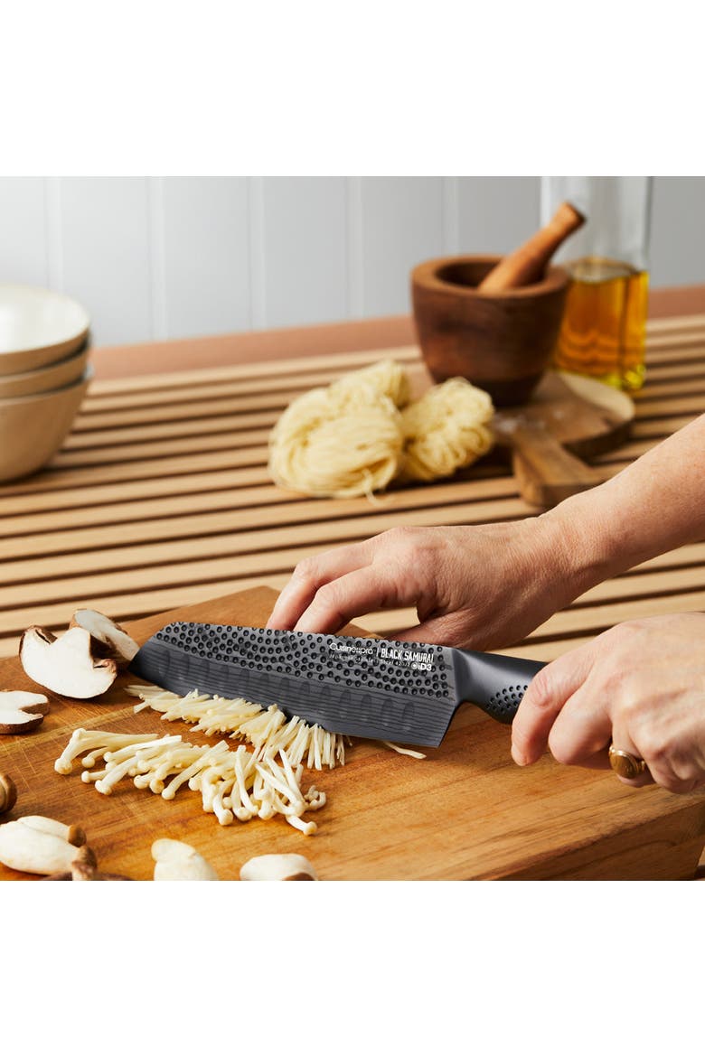 iD3® BLACK SAMURAI  7" Santoku, Alternate, color, Black