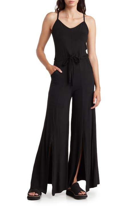 Tie Front Wide Leg Jumpsuit