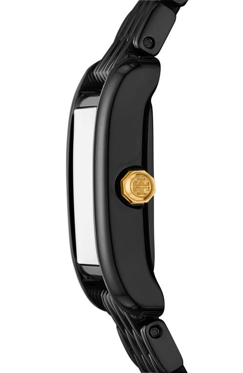 Tory Burch Women's The Eleanor Black-tone Stainless Steel Bracelet Watch 28mm In Black