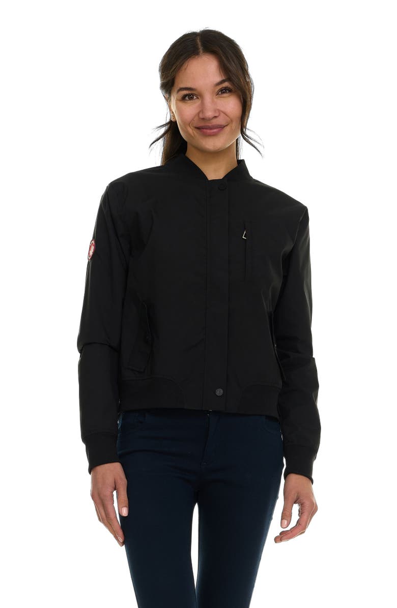 CANADA WEATHER GEAR Women's Bomber Flight Jacket Lightweight Zip-Up Windbreaker, Alternate, color,