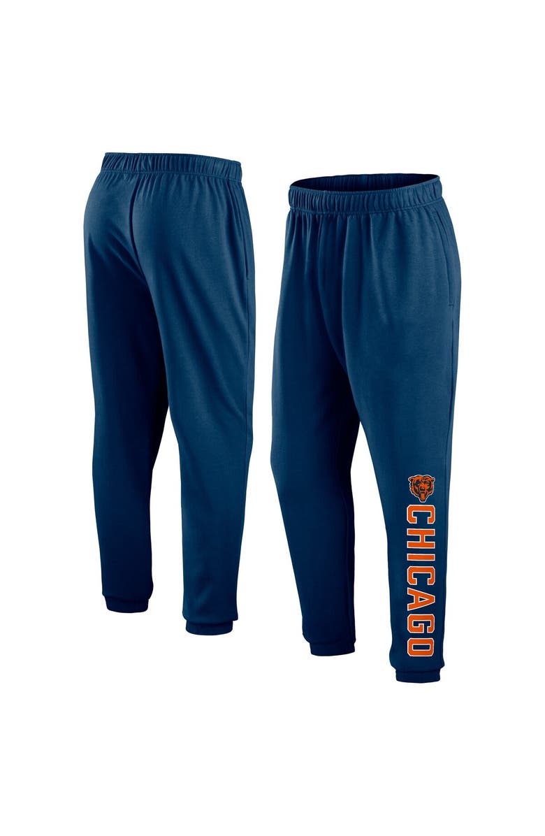 FANATICS Men's Fanatics Branded Navy Chicago Bears Chop Block Fleece Sweatpants, Alternate, color,