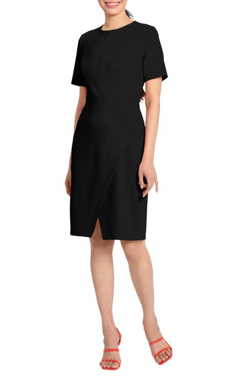 Faux Wrap Sheath Dress