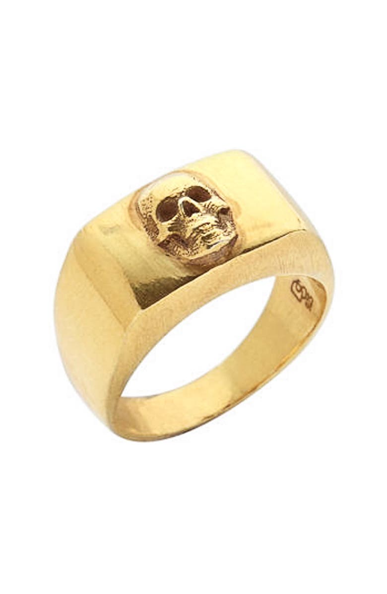 Degs & Sal Skull Ring, Main, color, Gold