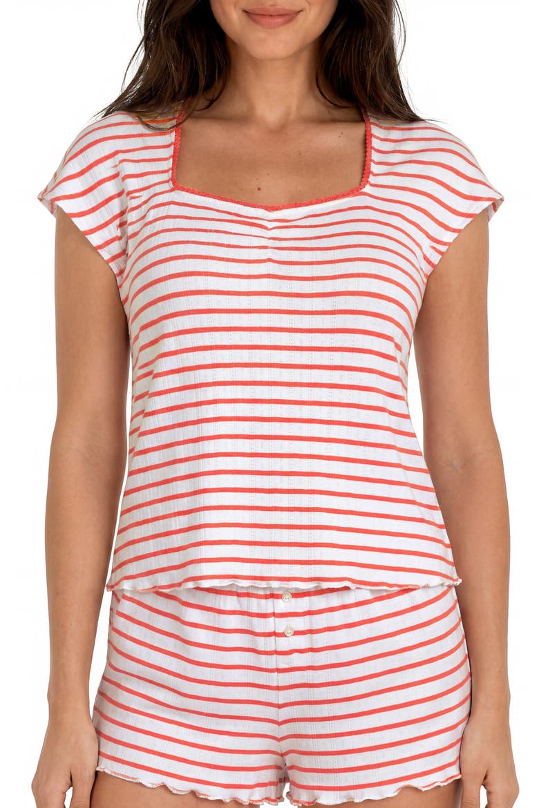 Sweetheart Short Pajamas, Alternate, color, DRESS STRIPE DUBARRY