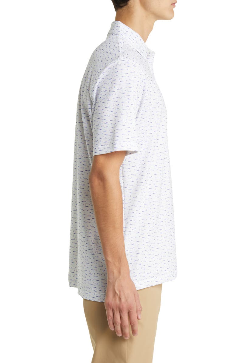 Peter Millar Cypress Boat Print Jersey Performance Polo, Alternate, color, 