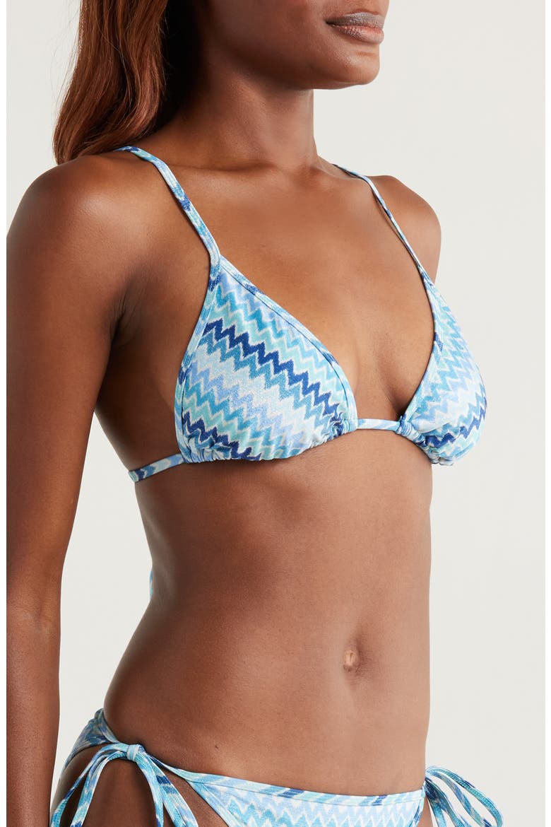 Azura Metallic Fibers Bikini Top, Alternate, color, BEACH BLUE CHEVRON