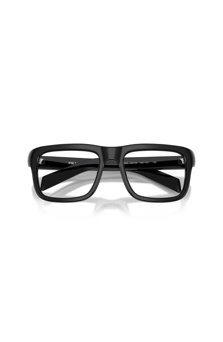 Prada 54mm Rectangle optical glasses, Alternate, color, Black