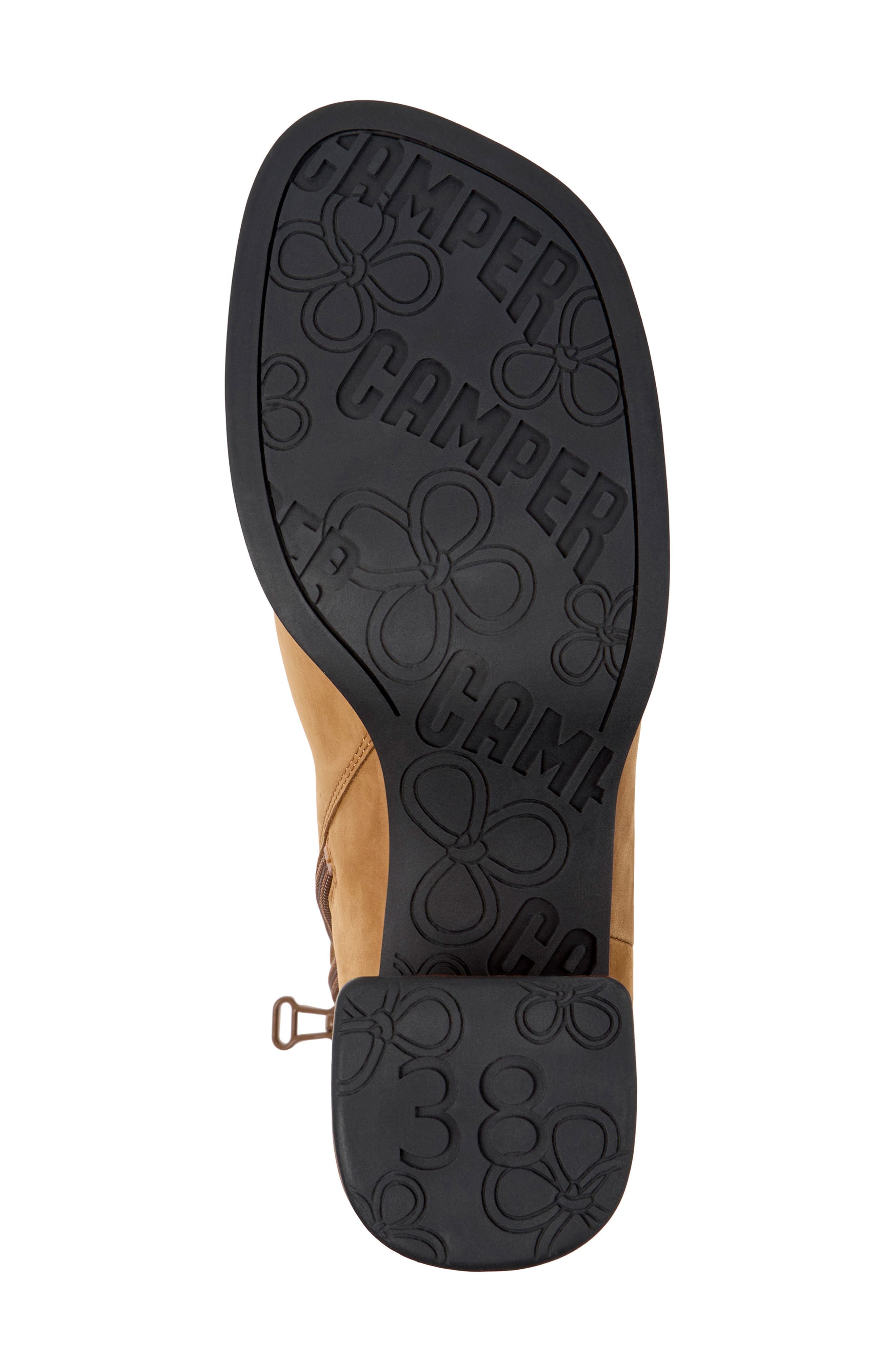 Camper Kora Square Toe Boot, Alternate, color, Medium Brown