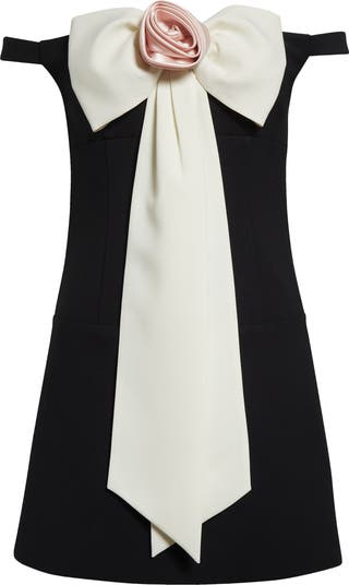 【関税込み】Sandy Liang ブラック Tulips ミニドレス Black Tulips Minidress by Sandy Liang on Sale