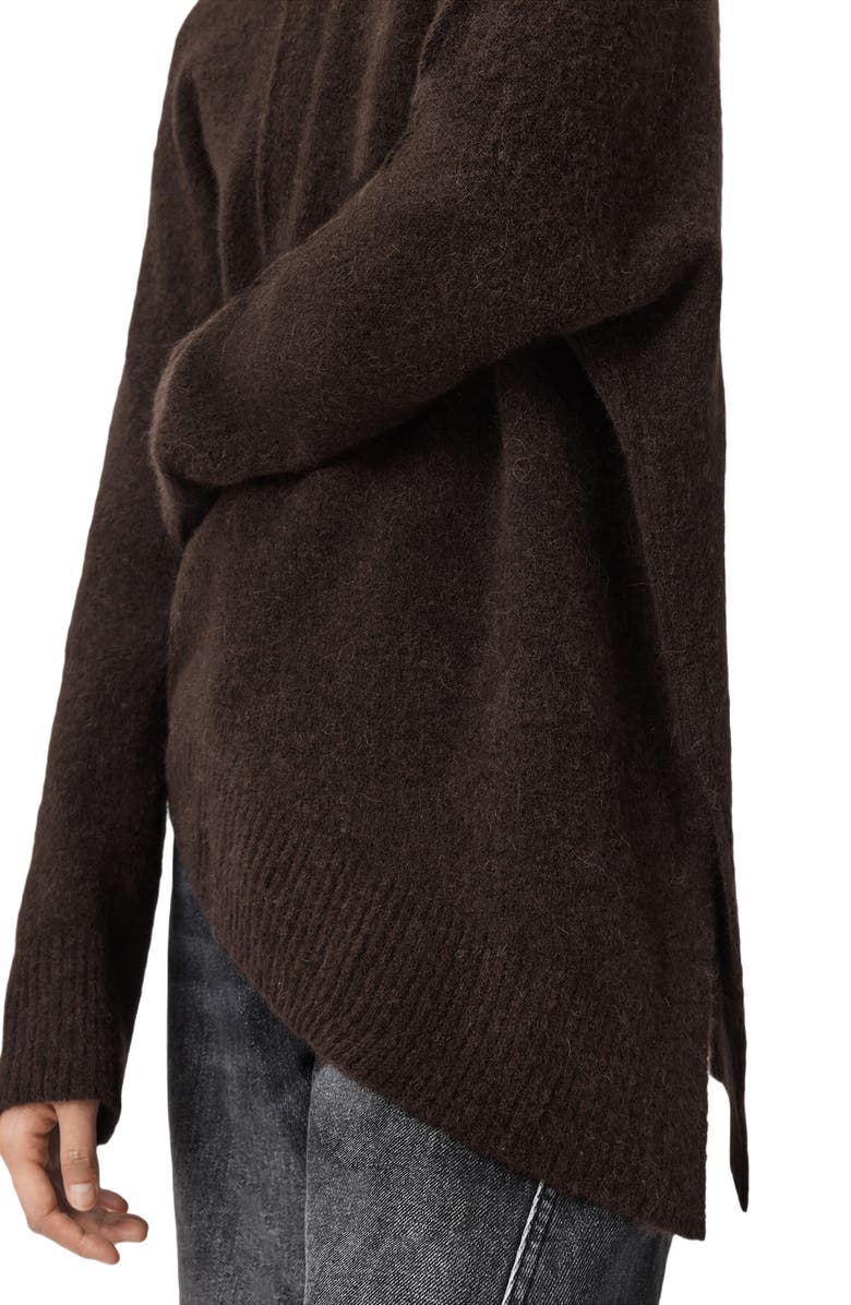 AllSaints Lock Merino Wool Blend Sweater, Alternate, color, Oxblood Red