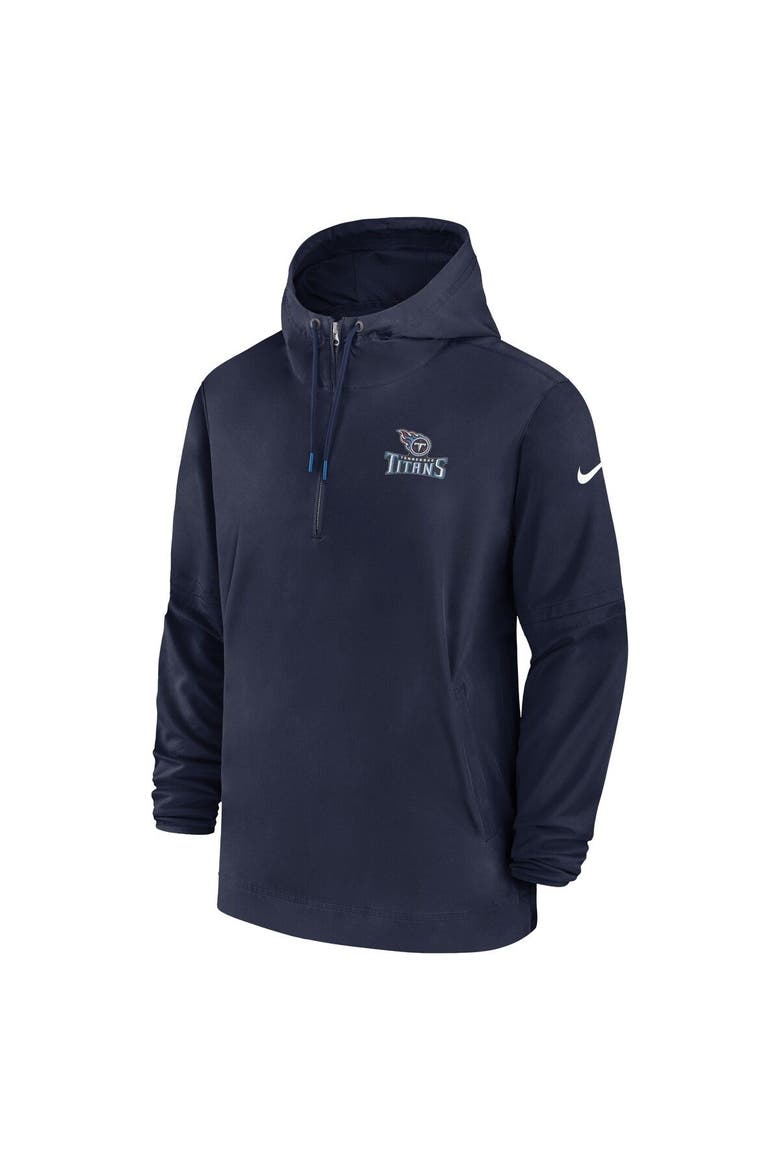 Men's Nike Navy Tennessee Titans Sideline Half-Zip Hoodie, Alternate, color, Navy