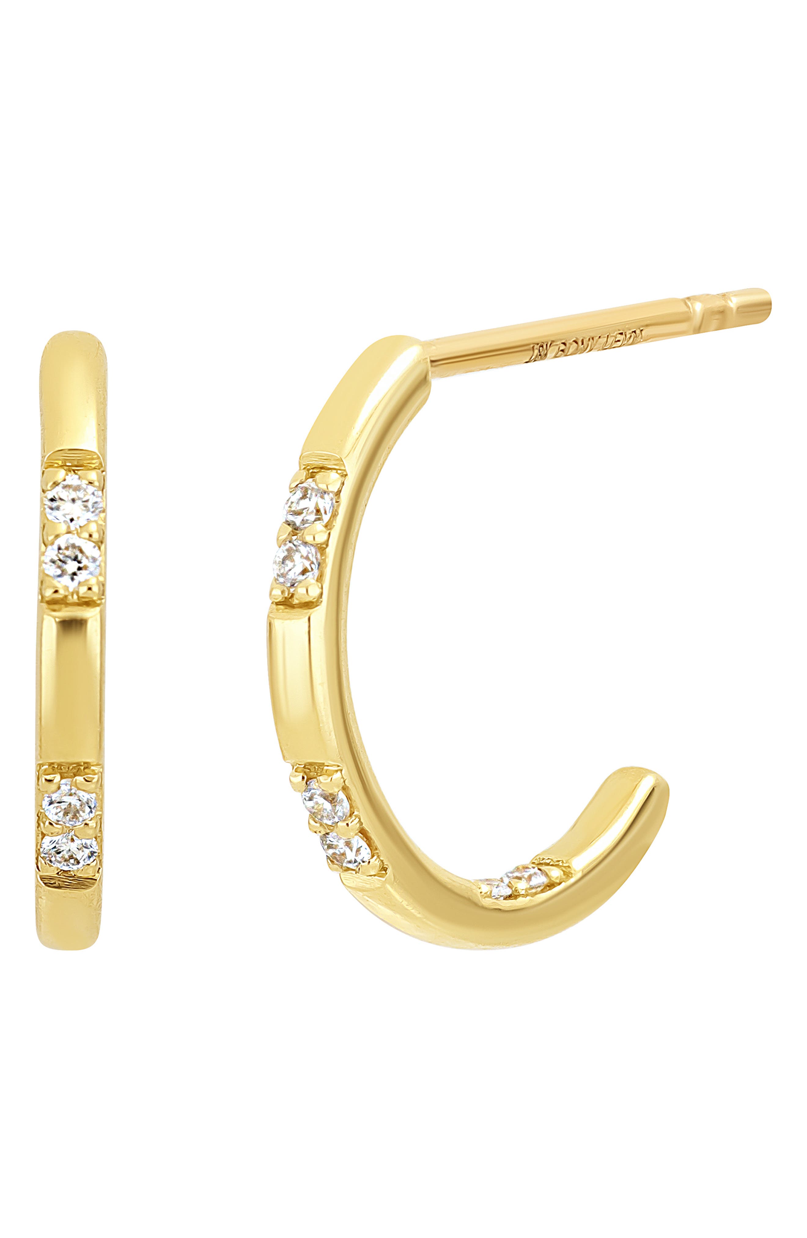 Bony Levy Kiera Diamond Huggie Hoop Earrings