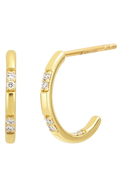 Kiera Diamond Huggie Hoop Earrings