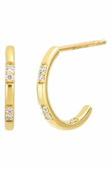 Bony Levy Kiera Diamond Huggie Hoop Earrings