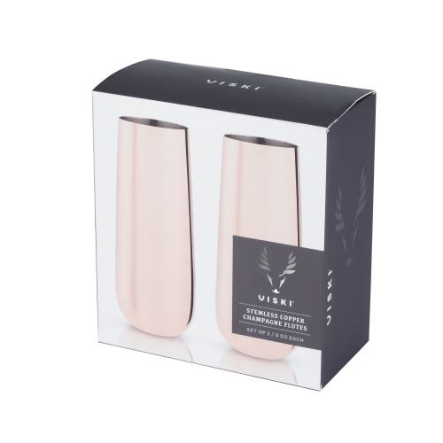 Viski Summit Stemless Copper Champagne Flutes In Copper